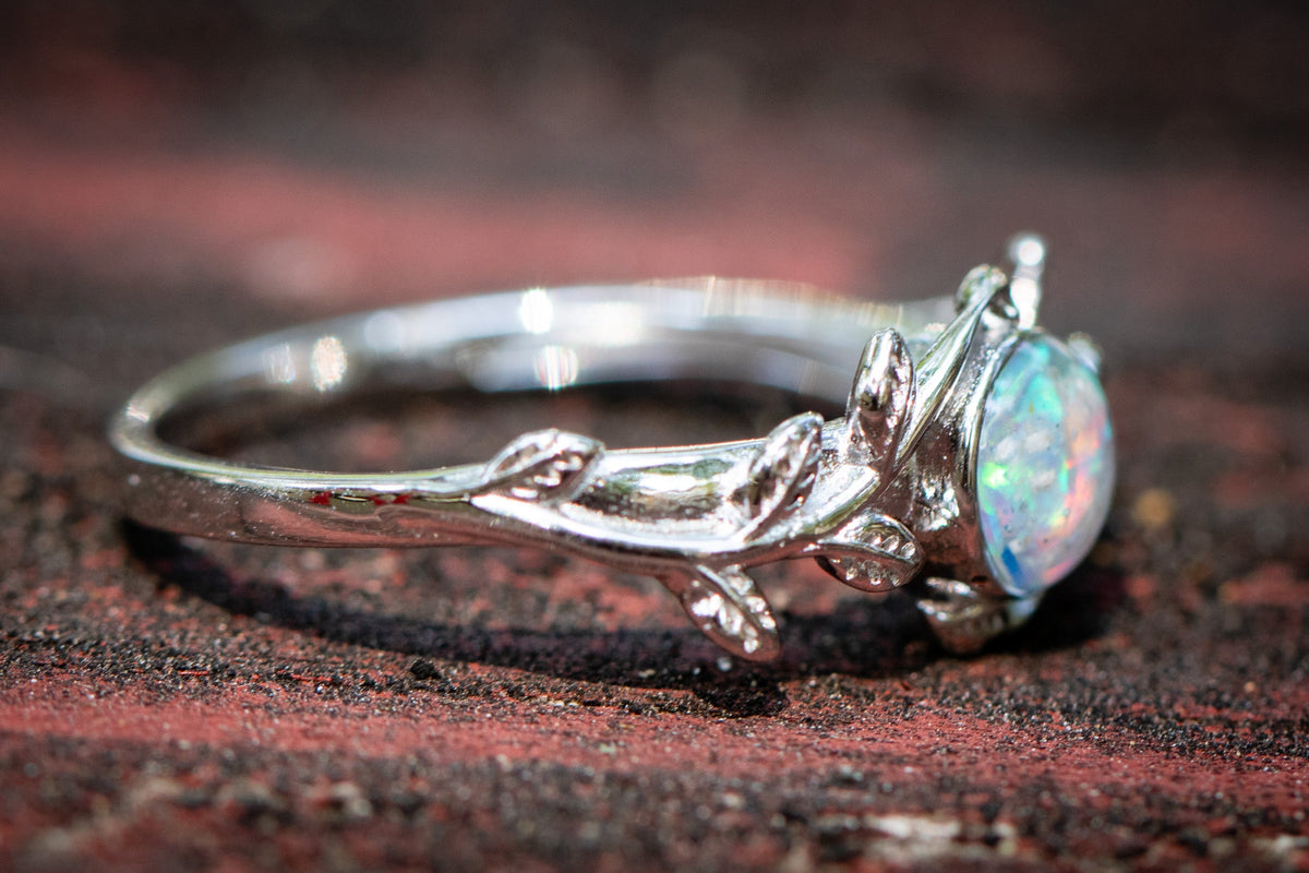 leaf cremation ring
